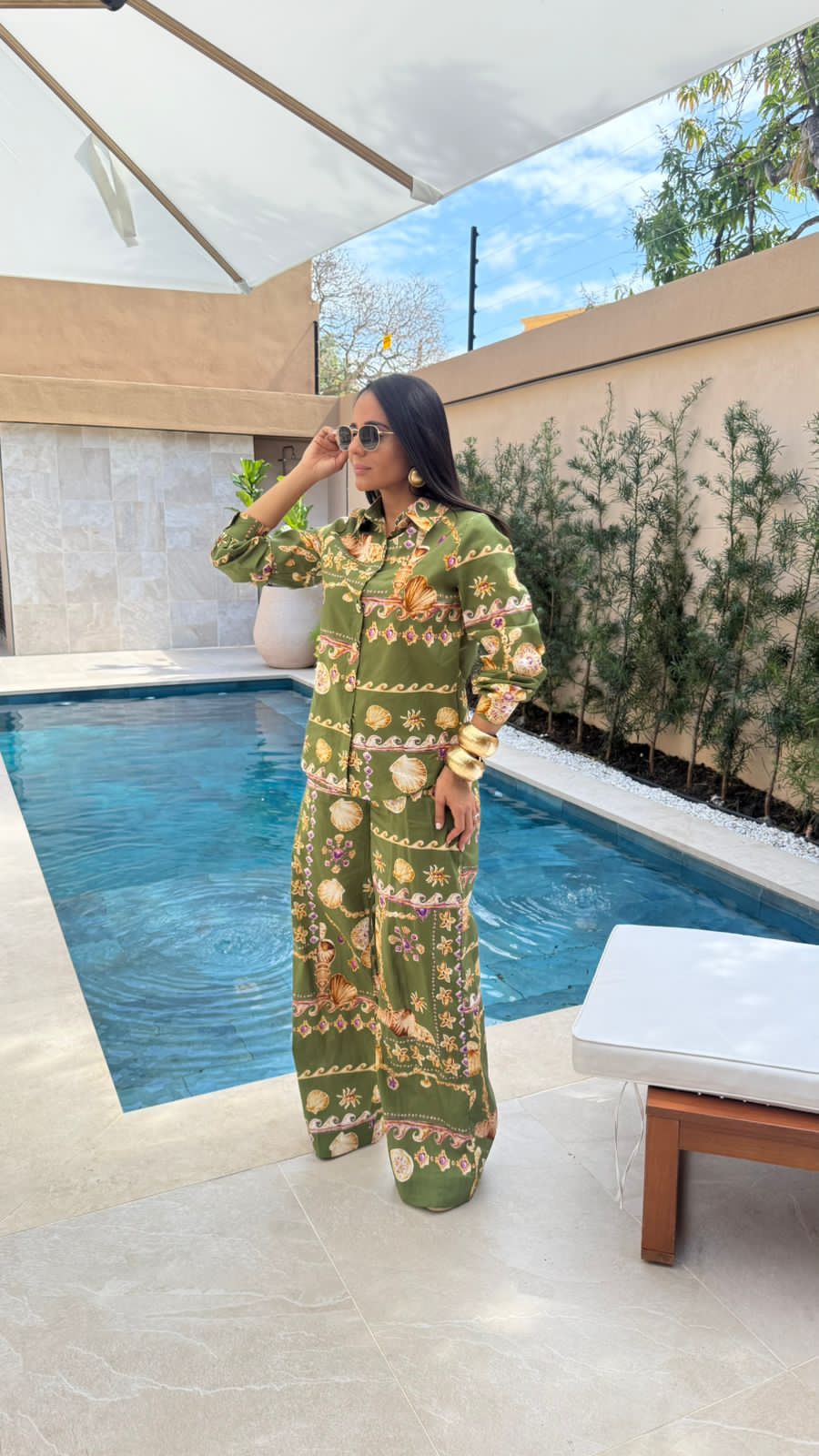 Set Verde Marino Camisa + Pantalón — Prêt à Porter Santo Domingo