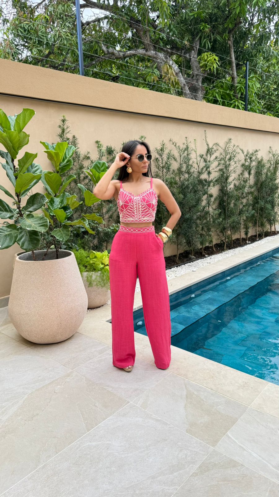 Set crop + Top salmon — Prêt à Porter Santo Domingo